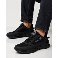 Wickers Erkek Siyah Kalın Taban  Chunky Sneaker Günlük Spor Ayakkabı Air Tabanlı