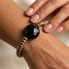 THEIA GemWorks Luz - Oniks ve Hematit Taşlı El Yapımı Bileklik