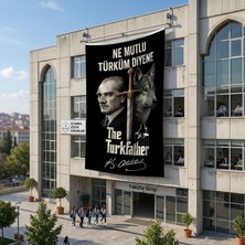 Punto Dizayn Ne Mutlu Türküm Diyene Atatürk Bozkurt Kılıç Poster Bayrak Raşel Kumaş 6x9 metre ATA83