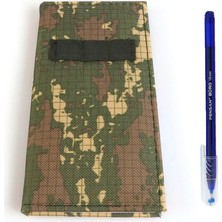 Kordak Kamuflaj Sert Kapak Kareli Ince Not Defteri - 17 Cm-9 cm Defter