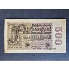 Edi Antik 500 Milyon Mark 1923 Tarihli Temiz. 1 Eylül 1923 Tarihli, Reichbankdirektorium Tarafından Basılmış, 20 Milyon Mark Değerinde Tarihi Koleksiyonluk Bir Üründür.