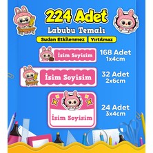 Sb Store Okul Kreş Kişiye Özel Isim Etiket Seti Labubu Temalı - Model 640