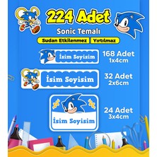 Sb Store Okul Kreş Kişiye Özel Isim Etiket Seti Sonic Temalı - Model 647