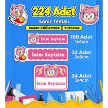 Sb Store Okul Kreş Kişiye Özel Isim Etiket Seti Sonic Temalı - Model 644