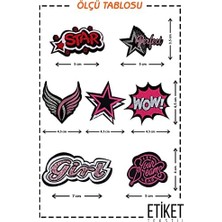 Hd Group Ütü Ile Yapışan Dokuma Seti Patch Yama Gırl Modeli
