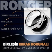 Hd Group Galaxy 8 40MM Için Sert Katmanlı Kasa Koruyucu Kılıf Pc Malzeme + Ekran Korumalı Çizilmeye Karşı Koruyan Dokunmatiği ve Görüntüyü Etkilemeyen Galaxy Watch8 Ekran Koruyucu (Gümüş)