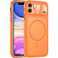 Hd Group - 11 ile Uyumlu Iphone Kılıf 17 Pro Görünümlü ile Uyumlu Özellikli Kamera Korumalı Pc Çevirici Formen Kapak - Turuncu
