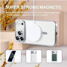 Hd Group - 17 Pro Max ile Uyumlu Magsafe Destekli Kamera Korumalı Şeffaf Yumuşak Telefon Kılıfı