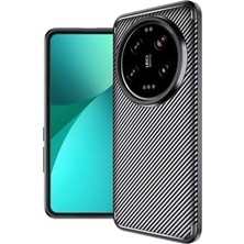 Hd Group Mi 14 Ultra Uyumlu Kamera Korumalı Carbon Brushed Silikon Kılıf