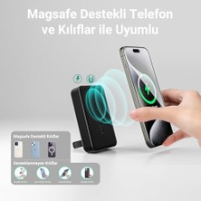 Hd Group 10000MAH Magsafe Powerbank Standlı PD20W Taşınabilir Kablosuz Hızlı Şarj Cihazı Siyah