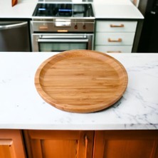Hd Group Bambu Lüx Yuvarlak Servis 20 * 20CM, Sunumluk & Çerezlik Sunum Tabağı