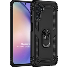 Hd Group Galaxy A55 Için Kılıf Military Ring Holder Siyah [galaxy A55 ile Uyumlu Kılıf - Siyah]