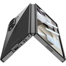 Hd Group Galaxy Z Fold 6 Kılıf Full Camlı Kıpta Kapak-Mavi