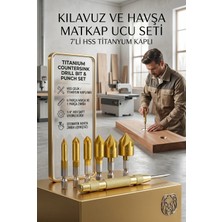 Transformacion 7'li Profesyonel Havşa Matkap Ucu Seti - HSS Titanyum Kaplı ve Otomatik Nokta Zımba 722454