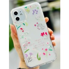 Hd Group 11 ile Uyumlu Kenar Çiçekler Desen Baskı Silikon Kılıf