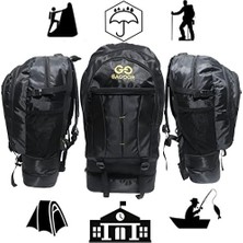 Hd Group Baggor 90 Litre Körüklü + Su Geçirmez Çok Gözlü Laptop Bölmeli Destek Kemerli Erkek Bayan Okul-Kampçı-Seyahat-Dağcı--Trekking Sırt Çantası