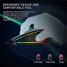 Hd Group Aula F805 6400DPI Rgb 7 Tuşlu Makro Optik Oyuncu Mouse, Siyah