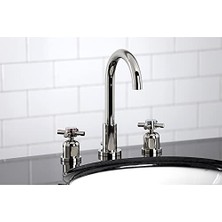 Hd Group FSC8929DX Yaygın Banyo Bataryası, 5-3/8 Inç Emzik Erişimi, Parlak Nikel