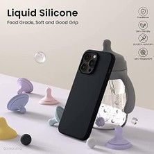 Hd Group 14 Pro Kılıf 6.1 ile Uyumlu, Ince Sıvı Silikon 3 Katmanlı Tam Kaplamalı Yumuşak Jel Kauçuk Kılıf Kapak, Siyah