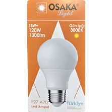 Avarson (2 adet) Osaka 18W (120W) Sarı Işık (3000K) E27 Duylu (Kalın Duy) LED Ampul