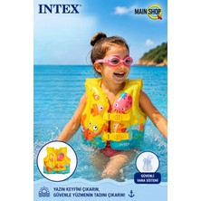 MAİN SHOP Intex Balık Desenli Baskılı Çocuk Şişme Havuz Yeleği 41X30 cm (3-5 Yaş) M-59661