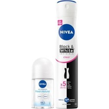 Hd Group Kadın Sprey Deodorant & Invisible Clear 200ML ve Mini Roll-On 25ML, Avantajlı Paket