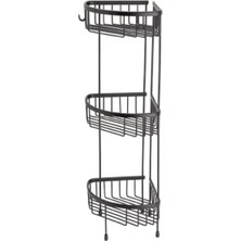Hd Group Banyo Duş Raf Sistemi Siyah Renk 647X196X250 mm