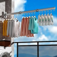 Hd Group Çamaşır Kurutma ve Elbise Sergileme Saklama APARATI,360° Dönebilen Katlanabilir Alüminyum Duvar Montajı, Banyo Mağaza Işletme ve Balkon Için