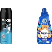 Hd Group Axe Erkek Deodorant & Bodyspray Ice Chill 48 Saat Etkileyici Koku (150 Ml)(1) Yumoş Lilyum 60 Yıkama Konsantre Çamaşır Yumuşatıcısı (1 x 1440 Ml)(2)