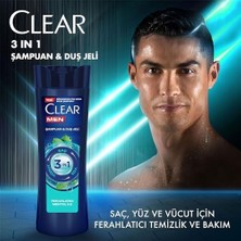 Hd Group Clear Men 3 In 1 Şampuan & Duş Jeli Ferahlatıcı Mentol Etkisi Saç Yüz Vücut Için 350 ml