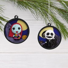 Hd Group Tim Burton's The Nightmare Before Christmas Scenes Mini Süsleri, Kırılmaz, 4'lü Set