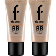 Hd Group Mattifying Bb Yağlı ve Karma Ciltler Için Nemlendirici Etkili Spf 25 Mat Bitişli Bb Krem No. 002 - Fair/light - 8690604535170 (2 Paketi)