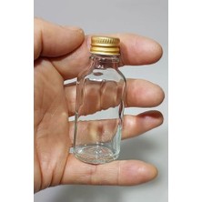Hd Group 6 Adet Şeffaf Cam Shot Şişesi Sızdırmaz Metal Kapaklı Kolonya Koku Süs Çok Amaçlı Şişe 30ML