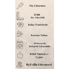 Hd Group My Evilla Dekoratif Bubble Uzun Tüylü Yumuşak Peluş Kaymaz Yıkanabilir Salon Koridor Halı Yolluk 80 x 150