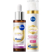 Hd Group LUMINOUS630 Aydınlatıcı ve Leke Karşıtı Cilt Bakım SETI,SPF50 Yüz Güneş Kremi 40ML,SERUM 30 ml
