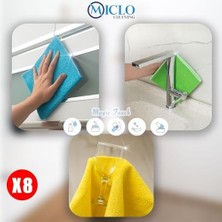 Hd Group Cleanıng | Mikrofiber Temizlik Bezi | Klasik Serii | 250 Gsm | Banyo, Mutfak Bezi | Bulaşık Kurulama Bezi | 4 Renk X8 Adet