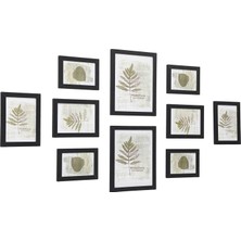 Hd Group Resim Çerçevesi Seti 10'lu, 20 x 25 cm Boyutunda 2 Fotoğraf, 13 x 18 cm Boyutunda 4 Fotoğraf, 10 x 15 cm Boyutunda 4 Fotoğraf, Siyah