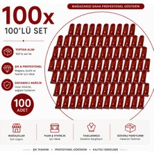 Çakra 100'LÜ Pleksi Kolye Standı Şeffaf Kırmızı - Takı Organizeri - Takılık