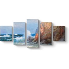 Hd Group Wilhelm Muller Brieghel - Stormy Sea Tablosu 127 x 56-5 Parçalı