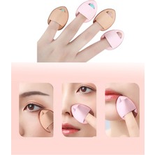Mucit Home 5 Adet Mini Kozmetik Puf Parmak Yüz Makyaj Sünger Concealer Göz Altı Kapatıcı