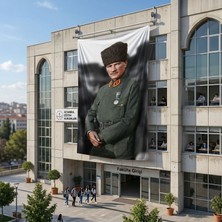 Punto Dizayn Atatürk Portresi Poster Bayrak Raşel Kumaş 6x9 Metre ATA68