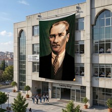 Punto Dizayn Sivil Başkumandan Gazi Mustafa Kemal Atatürk Poster Bayrak Raşel Kumaş 6x9 Metre Ata6
