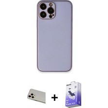 Marsilyan™- iPhone 13 Pro Max Kılıf Yadigar Klasik - Siyah Bilvis 5in1 5d Magic Hayalet Cam Ekran Koruyucu + Rose Gold Rainbow Kamera Lens Koruma Cam