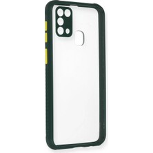 Decostyle Newface Samsung Galaxy M31 Kılıf Miami Şeffaf Silikon - Koyu Yeşil