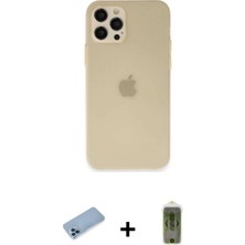 Marsilyan™- iPhone 12 Pro Max Kılıf Atlas Minimal Prime - Siyah Joko Magic 5d Hayalet Cam + Mavi Shine Kamera Lens Koruma Cam