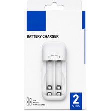Azurtech CH1-205 Akıllı Pil Şarj Cihazı Aa/aaa Ni-Mh 2 Yuvalı Şarj Aleti