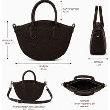 Elan Collection Kadın Çanta Yeni Sezon Minimalist Tasarım Şık Kullanışlı El Kol ve Omuz Çantası Acı Kahve