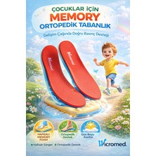 Wicromed Çocuklara Özel Ortopedik Tabanlık – Şok Emici, Topuk Destekli Ayakkabı Içi Tabanlık Memory MT7039