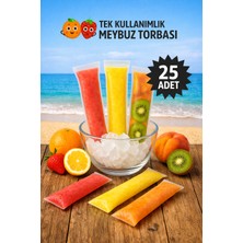 Colorpak Kilitli Meybuzz Poşeti 25 Adet 5,5X22 cm Ev Yapımı Dondurma ve Meyve Suyu Buz Torbası