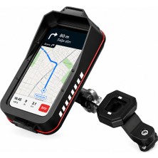 Kenly Bisiklet & Motosiklet Gidon Telefon Tutucu Çanta Su Geçirmez Dokunmatik Ekranlı 360° Döner Telefon Kılıfı